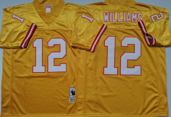 Men's Tampa Bay Buccaneers #12 Doug Williams Mitchell & Ness Orange Retired Player Football Jersey