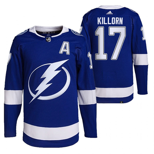 Mens Tampa Bay Lightning #17 Alex Killorn adidas Home Blue Jersey