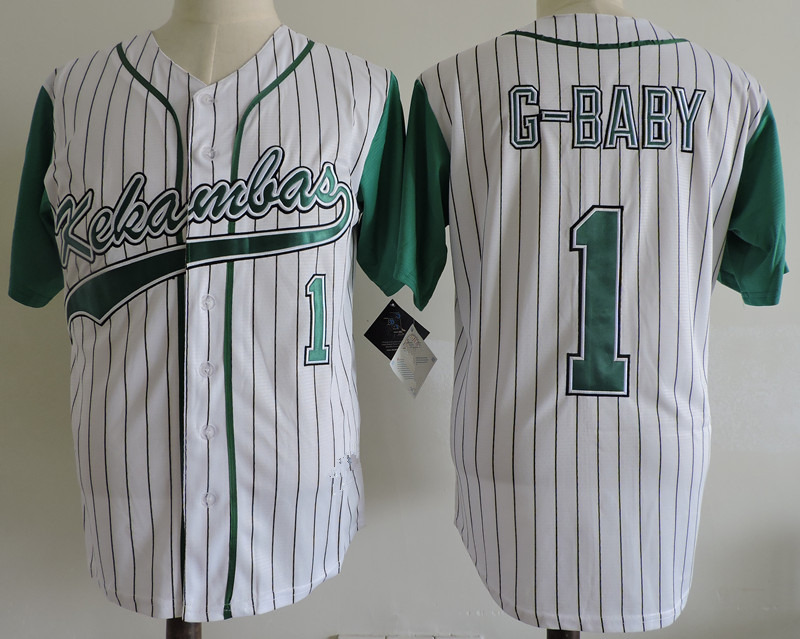 Men's Youth The Hardball film #1 Jarius 'G-Baby' Evans Stitched Kekambas Baseball Jersey Includes Patch