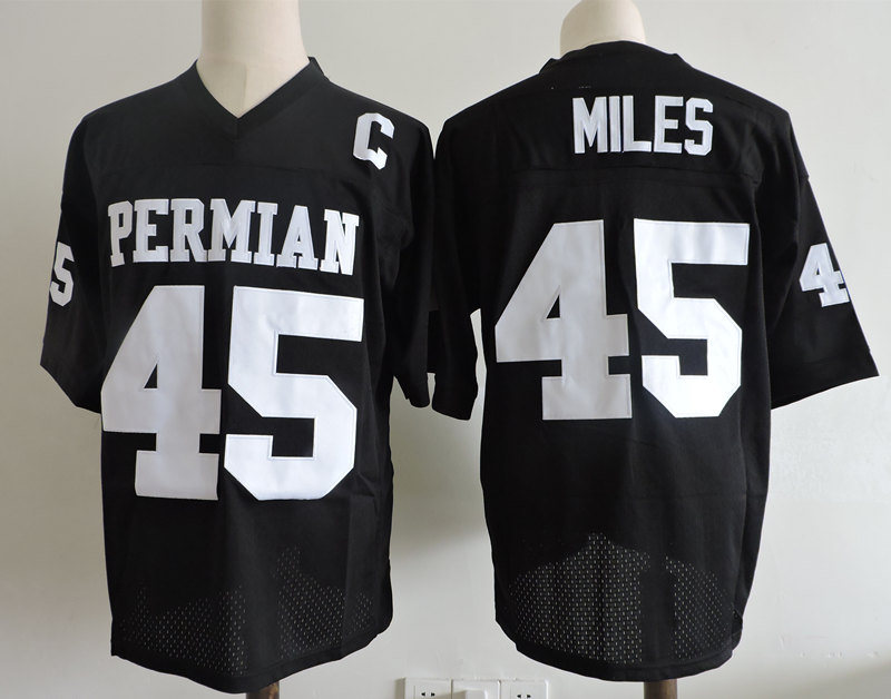Men's The movie Friday Night Lights: A Town, a Team, and a Dream #45 James Earl Boobie Miles Jr. Black Football Jersey