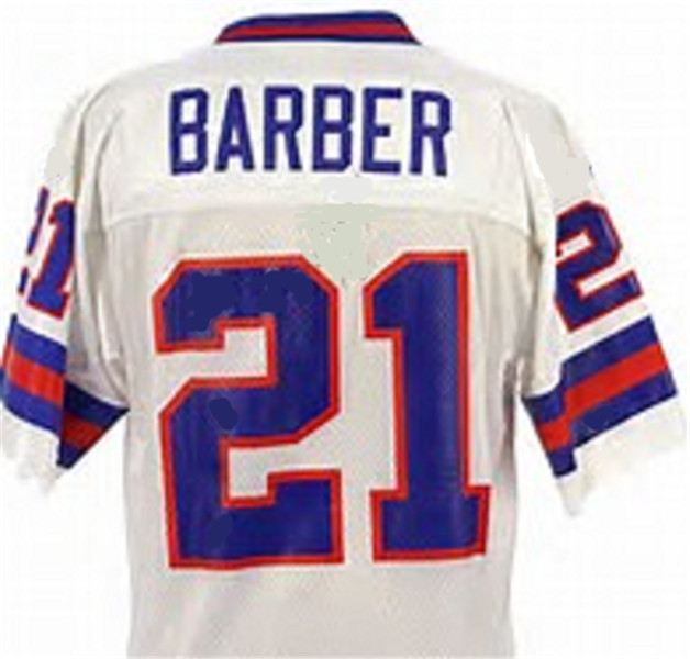 Mens New York Giants #21 Tiki Barber Mitchell & Ness Retired Player Vintage Jersey - White