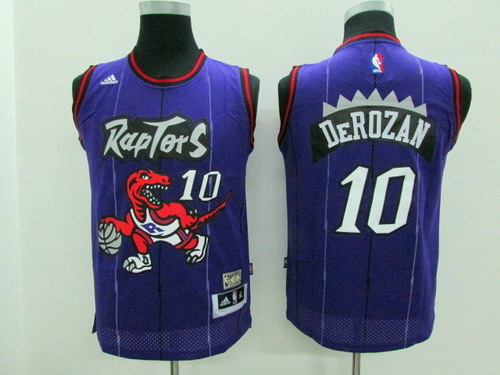 Kid's Toronto Raptors #10 Demar DeRozan 2015 Swingman Stitched Purple Jersey