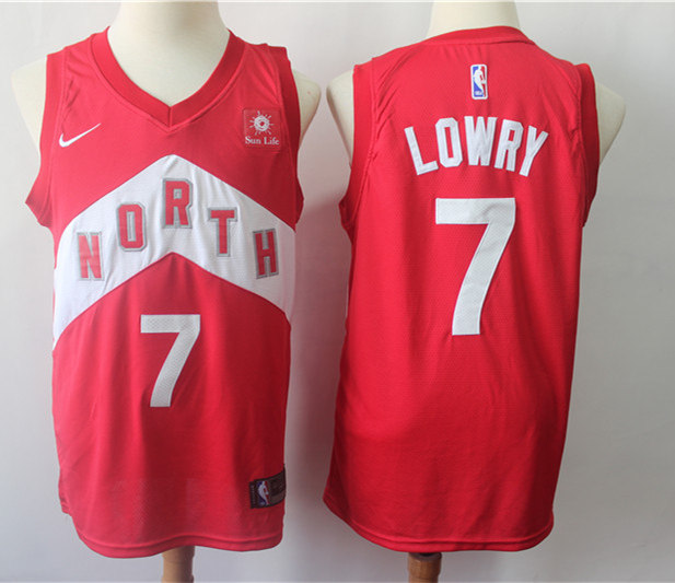 Men's Toronto Raptors #7 Kyle Lowry Nike Red Earned Edition Jersey