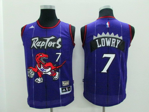 Kid's Toronto Raptors #7 Kyle Lowry 2015 Swingman Stitched Purple Jersey