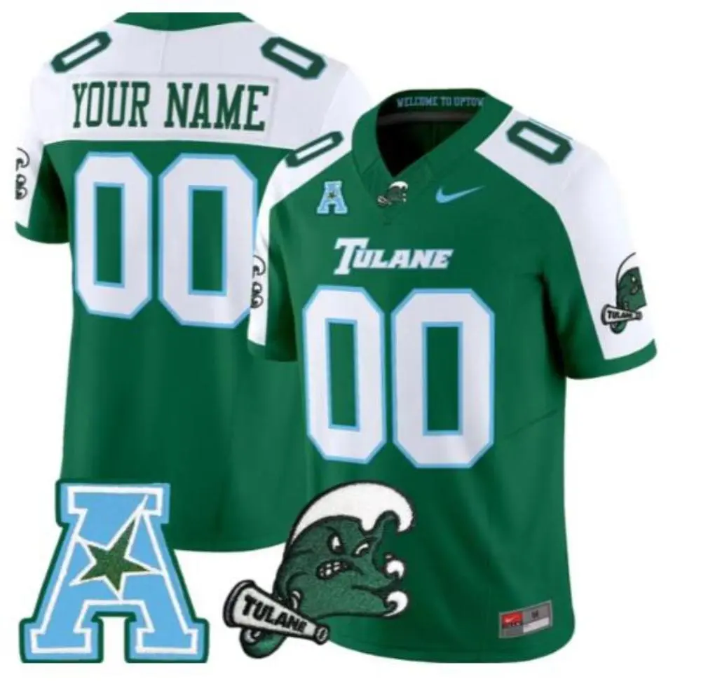 Tulane Green Wave Custom Green White Gratitude Limited Football Jersey