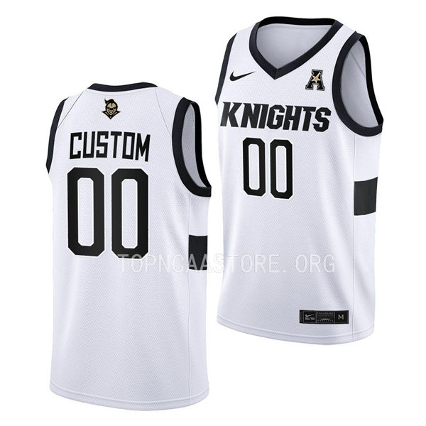 Men's Youth UCF Knights Custom Nike 2022 White College Basketball Jersey