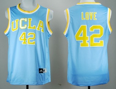 Men's UCLA Bruins #42 Kevin Love Blue College Basketball Jersey