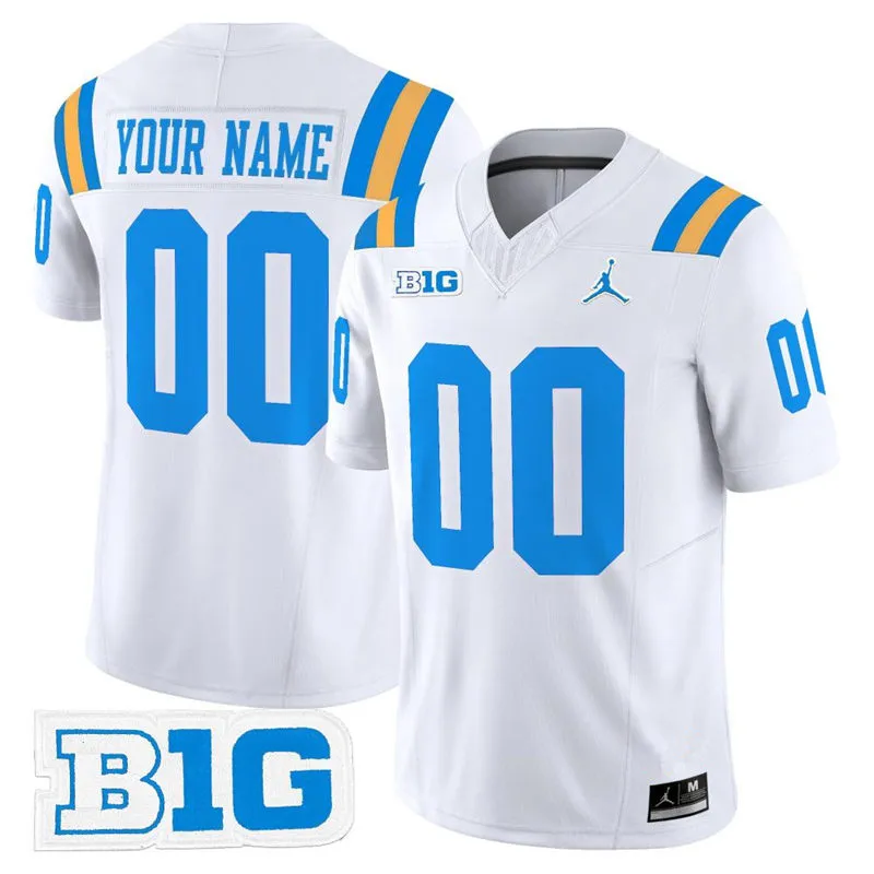 UCLA Bruins Custom 2025 BIG Ten White College Football Jersey