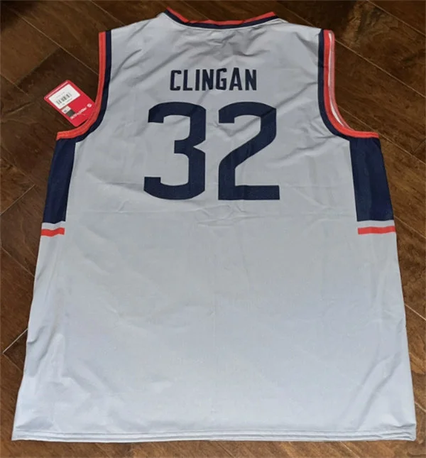 UConn Huskies #32 Donovan Clingan 2024 Gray Uconn College Basketball Game Jersey UConn Huskies #32 Donovan Clingan 2024 Gray Uconn College Basketball Game Jersey