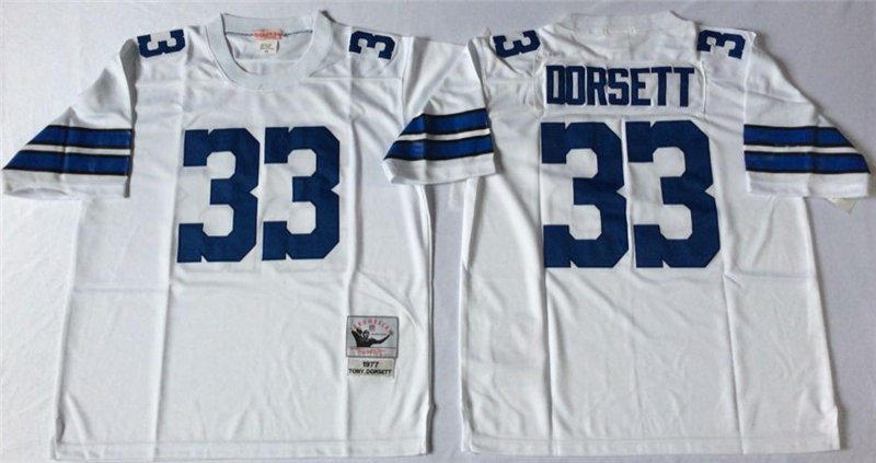 Dallas Cowboys #33 Tony Dorsett White Throwback Jersey