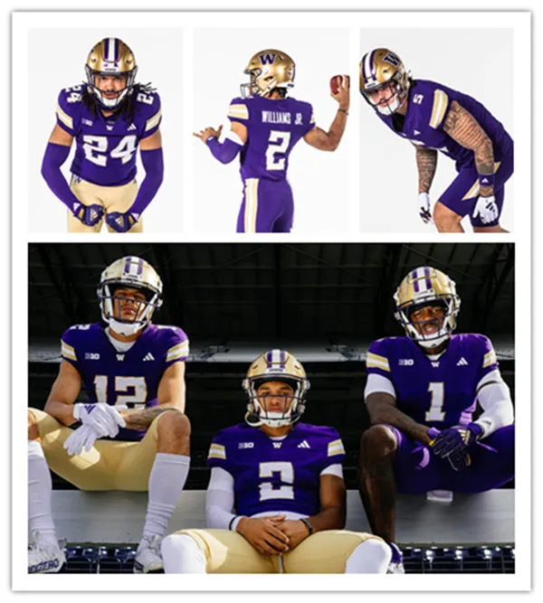 Washington Huskies Custom  2025 BIG 10 Purple Football Game Jersey