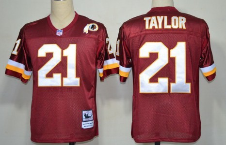 Mitchell&Ness Washington Redskins #21 Sean Taylor Red Throwback Jersey