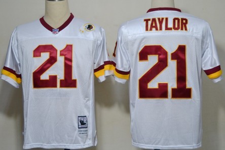 Mitchell&Ness Washington Redskins #21 Sean Taylor White Throwback Jersey