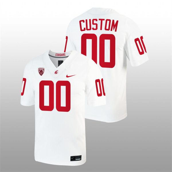 Washington State Cougars Custom White Nike Football Jersey