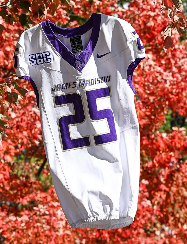 James Madison Dukes Custom Football Game Jersey White