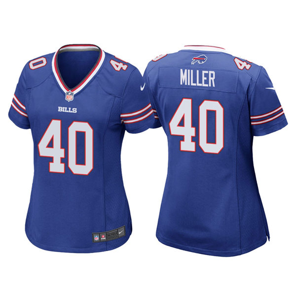 Women's Buffalo Bills #40 Von Miller Nike Royal Limited Jersey