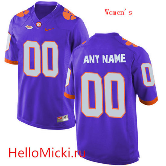 Women's Clemson Tigers Customized College Football Limited Jersey - Purple