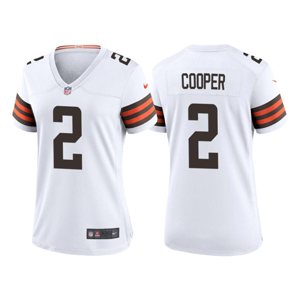 Women's Cleveland Browns #2 Amari Cooper Nike White Away Limited Jersey
