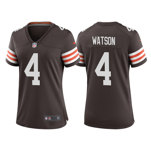 Women's Cleveland Browns #4 Deshaun Watson Nike Brown Home Limited Jersey