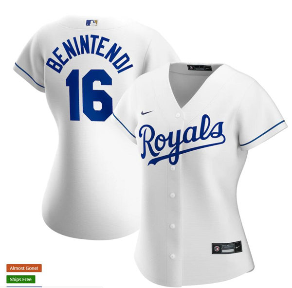 Women's Kansas City Royals #16 Andrew Benintendi Nike White Home Jersey