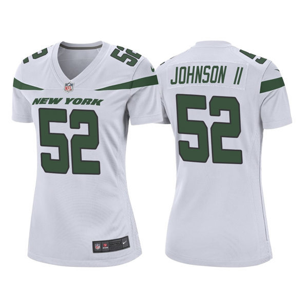 Women's New York Jets #52 Jermaine Johnson II Nike White Limited Jersey