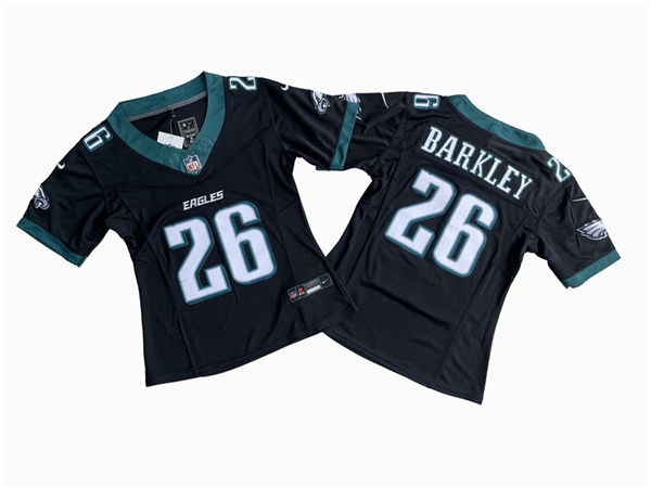 Womens Philadelphia Eagles #26 Saquon Barkley Nike Black Limited Jersey