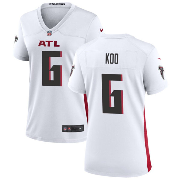 Womens Atlanta Falcons #6 Younghoe Koo Nike White Limited Jersey