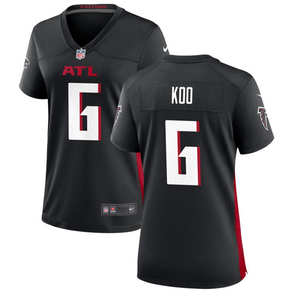 Womens Atlanta Falcons #6 Younghoe Koo Nike Black Limited Jersey