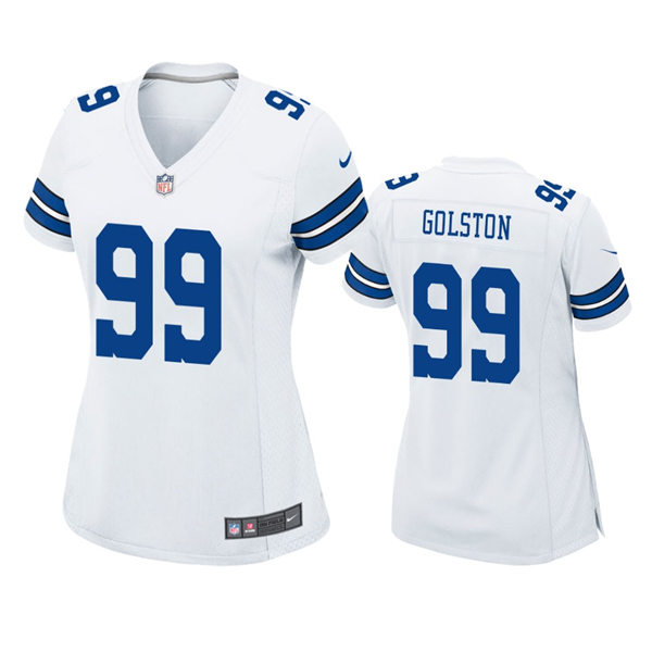 Womens Dallas Cowboys #99 Chauncey Golston Nike White Limited Jersey
