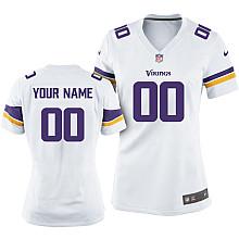 Womens Nike Minnesota Vikings Customized White Game Jersey