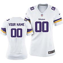 Womens Nike Minnesota Vikings Customized White Limited Jersey
