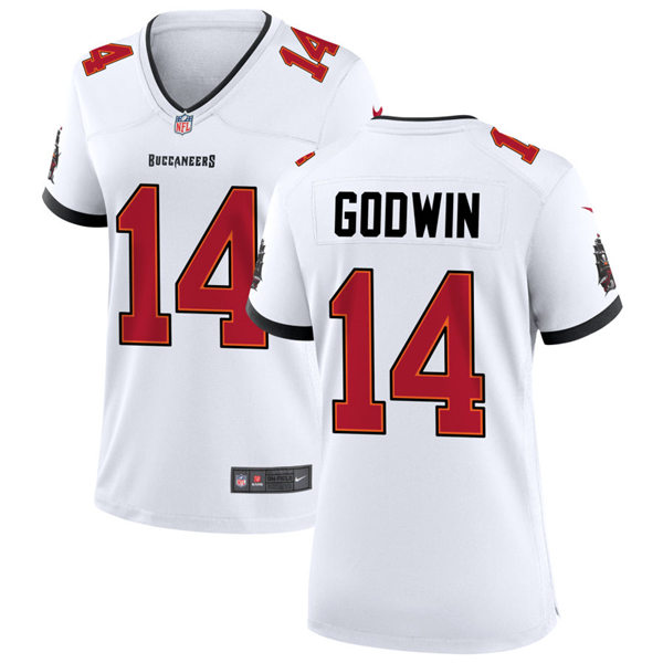 Womens Tampa Bay Buccaneers #14 Chris Godwin Nike White Limited Jersey