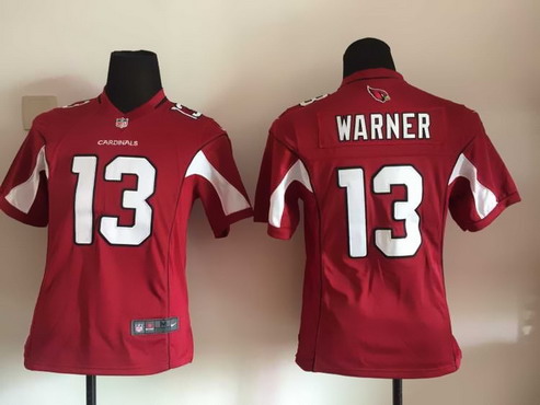 Youth Arizona Cardinals #13 Kurt Warner Red Retired Player NFL Nike Game Jersey