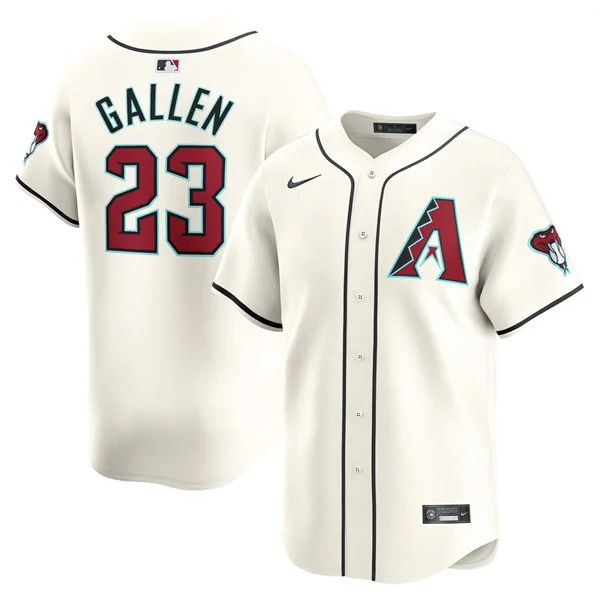 Mens Arizona Diamondbacks #23 Zac Gallen Nike Home Cream Limited Jersey