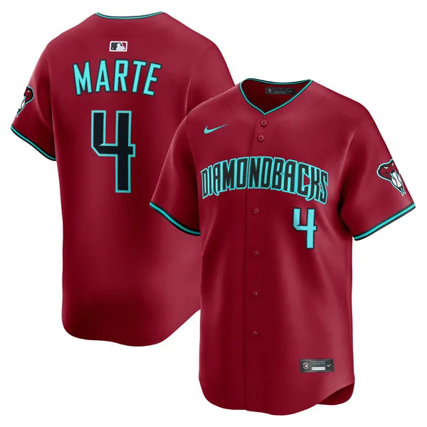Mens Arizona Diamondbacks #4 Ketel Marte Nike Crimson Alternate Limited Jersey