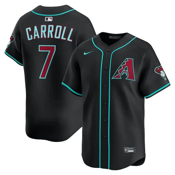 Mens Arizona Diamondbacks #7 Corbin Carroll Nike Black Alternate Limited Jersey