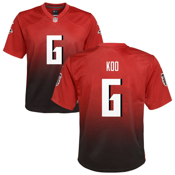Youth Atlanta Falcons #6 Younghoe Koo Nike Red 2nd Alternate Limited Jersey