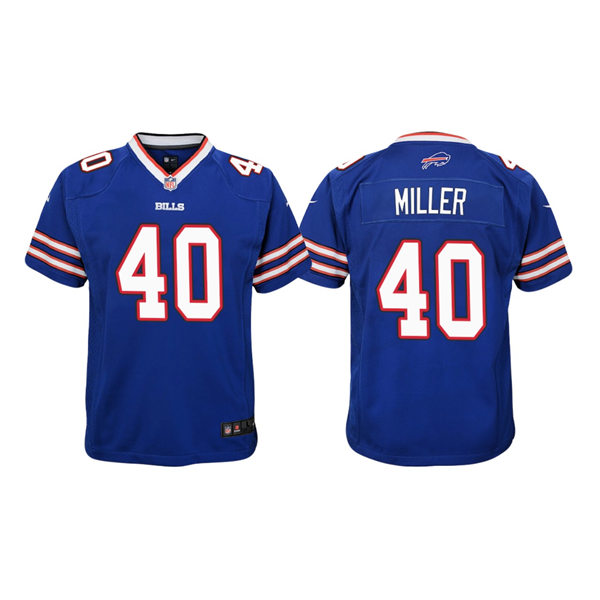 Youth Buffalo Bills #40 Von Miller Nike Royal Limited Jersey