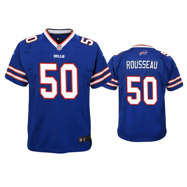 Youth Buffalo Bills #50 Gregory Rousseau Nike Royal Jersey