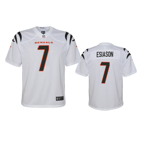 Youth Cincinnati Bengals #7 Boomer Esiason Nike White Away Limited Jersey