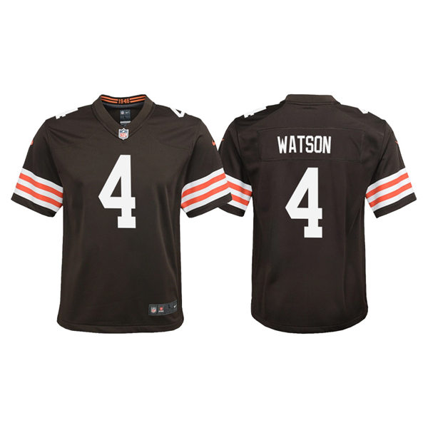 Youth Cleveland Browns #4 Deshaun Watson Nike Brown Home Limited Jersey