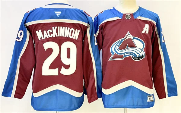 Youth Colorado Avalanche #29 Nathan MacKinnon Fanatics Burgundy Home Primegreen Player Jersey