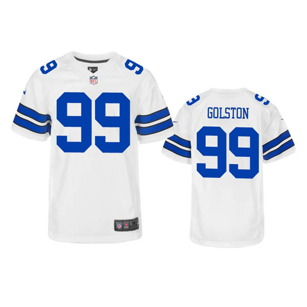 Youth Dallas Cowboys #99 Chauncey Golston Nike White Limited Jersey