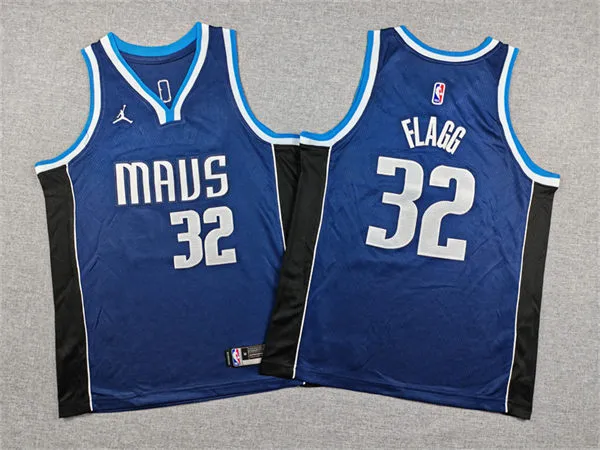 Youth Dallas Mavericks #32 Cooper Flagg Navy Statement Edition Jersey
