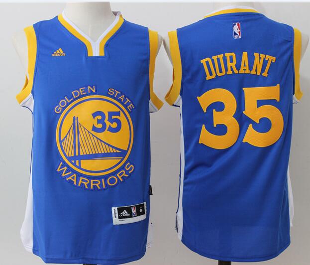 Men's Golden State Warriors #35 Kevin Durant Adidas Road Royal Blue Revolution 30 Swingman Player Jersey