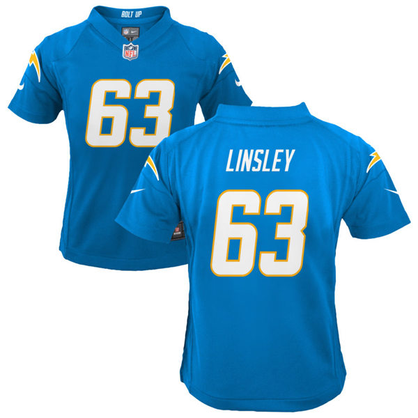 Youth Los Angeles Chargers #63 Corey Linsley Nike Powder Blue Limited Jersey