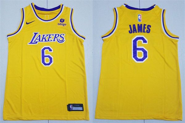 Youth Los Angeles Lakers #6 LeBron James 2021-22 Icon Edition Jersey Gold