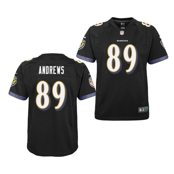 Youth Baltimore Ravens #89 Mark Andrews Nike Black Vapor Limited Player Jersey