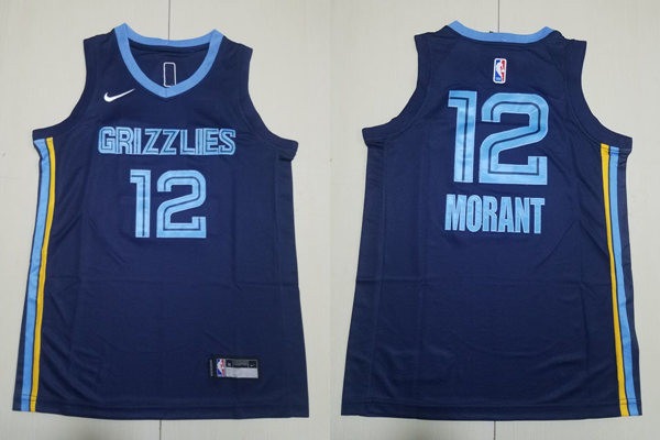 Youth Memphis Grizzlies #12 Ja Morant Navy Icon Edition Jersey