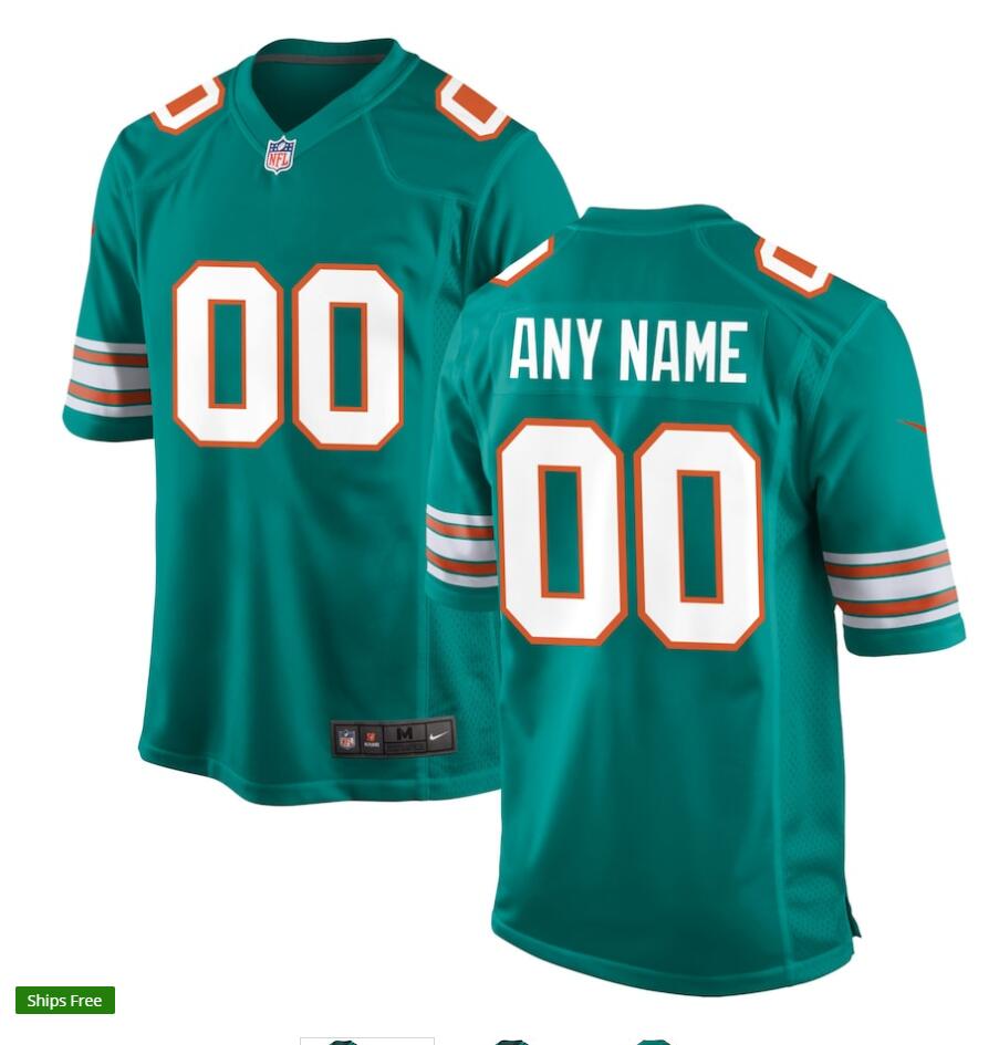 Youth Miami Dolphins Custom Nike Aqua Retro Alternate Vapor Limited Jersey